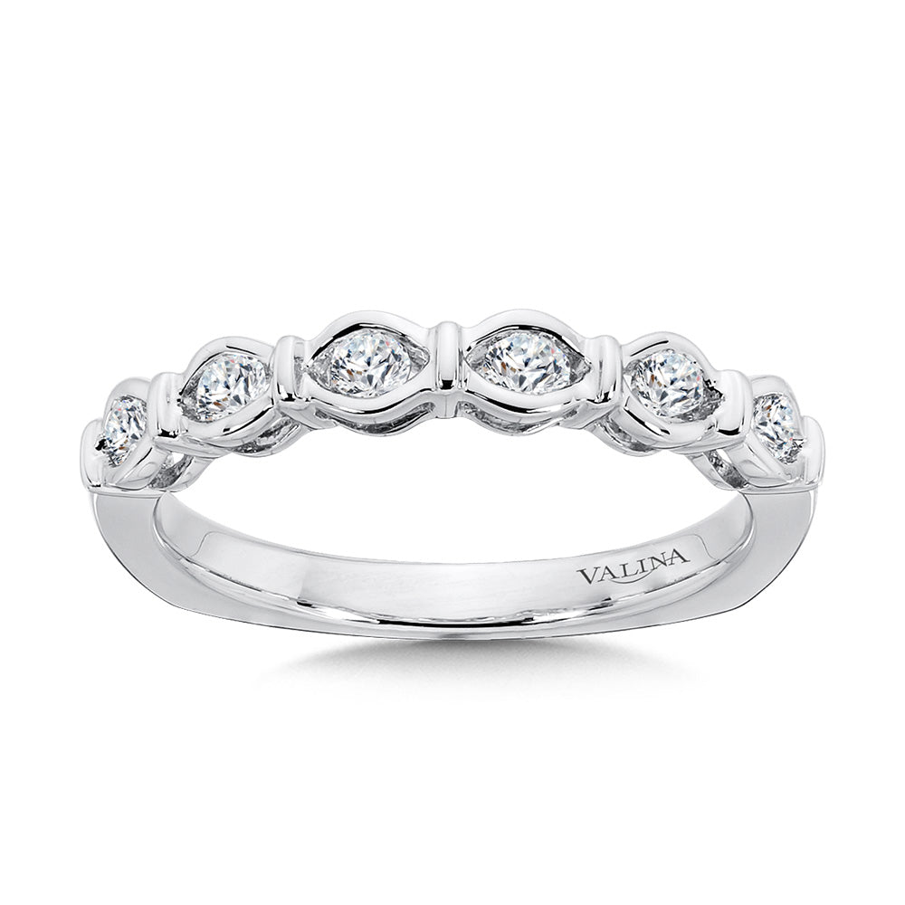 Straight Diamond Wedding Band — R1075BW