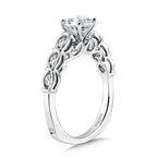Straight Diamond Engagement Ring — R1075W