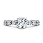 Straight Diamond Engagement Ring — R1075W