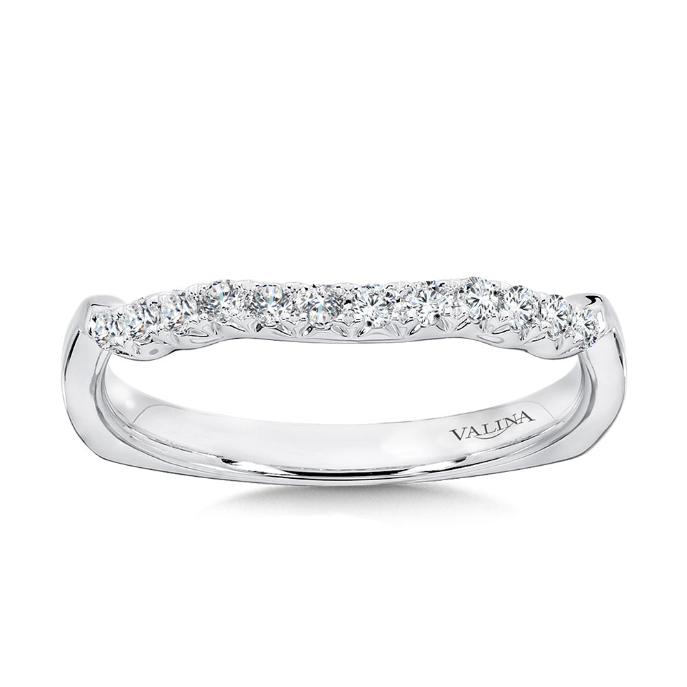 Curved Diamond Wedding Band — R1077BW