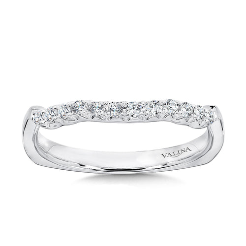 Curved Diamond Wedding Band — R1077BW