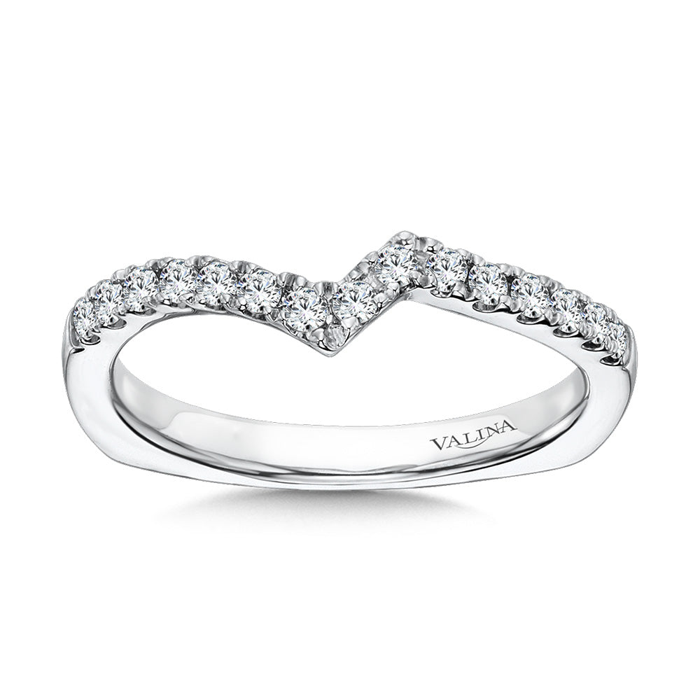 Zig-Zag Diamond Wedding Band — R1078BW