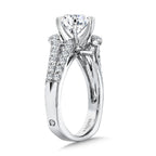 Six-Prong Bypass Split Shank Diamond Engagement Ring — R1078W