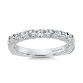 Unique Straight Diamond Wedding Band — R1081BW
