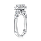 Unique Cushion-Shaped Halo Diamond Engagement Ring — R1083W