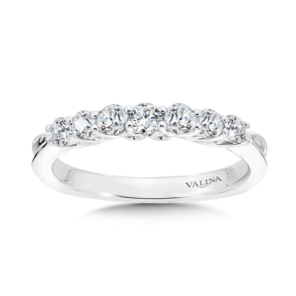 Tapered Straight Diamond Wedding Band — R1089BW