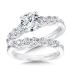 Tapered Straight Diamond Engagement Ring — R1089W