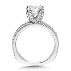 Double-Prong Split Shank Diamond Engagement Ring — R1091W