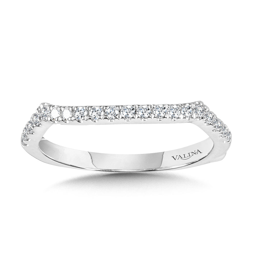 Curved Diamond Wedding Band — R1093BW