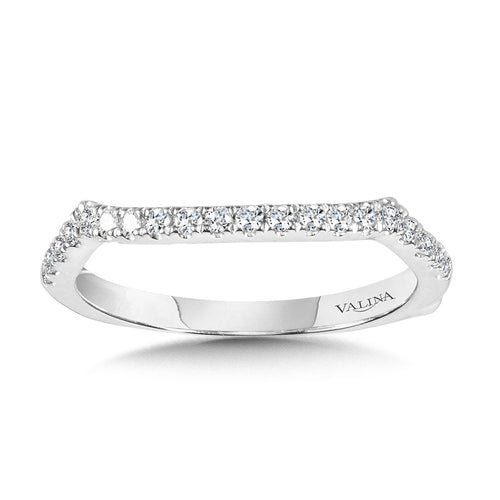 Curved Diamond Wedding Band — R1093BW
