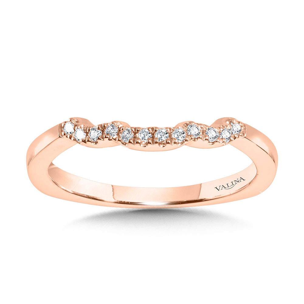 Curved Diamond Wedding Band — R1099BP