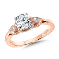 Vintage Milgrain Diamond Engagement Ring — R1099P