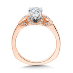Vintage Milgrain Diamond Engagement Ring — R1099P