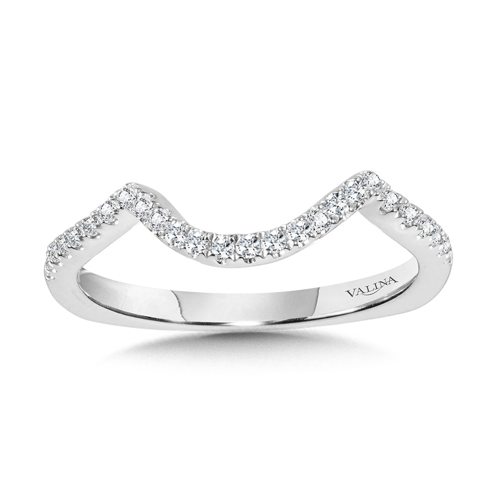 Curved Diamond Wedding Band — R1100BW