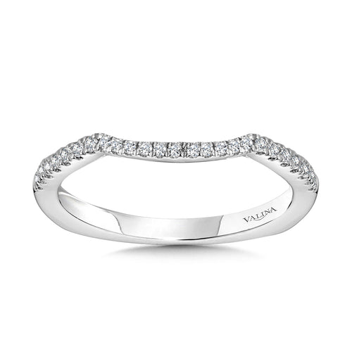 Curved Diamond Wedding Band — R1101BW