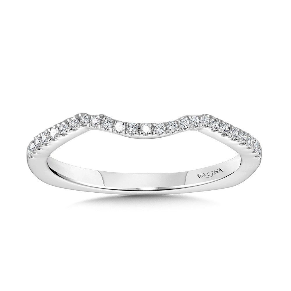 Curved Diamond Wedding Band — R1102BW