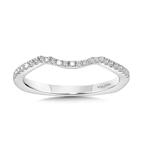 Curved Diamond Wedding Band — R1102BW