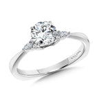 Tapered Diamond Engagement Ring — R1102W