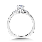 Tapered Diamond Engagement Ring — R1102W