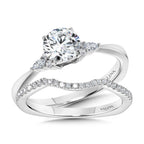 Tapered Diamond Engagement Ring — R1102W