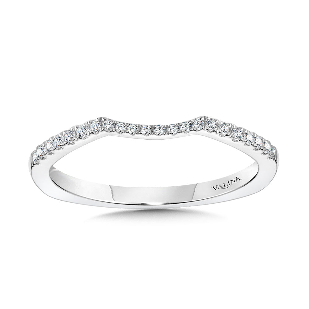 Curved Diamond Wedding Band — R1103BW