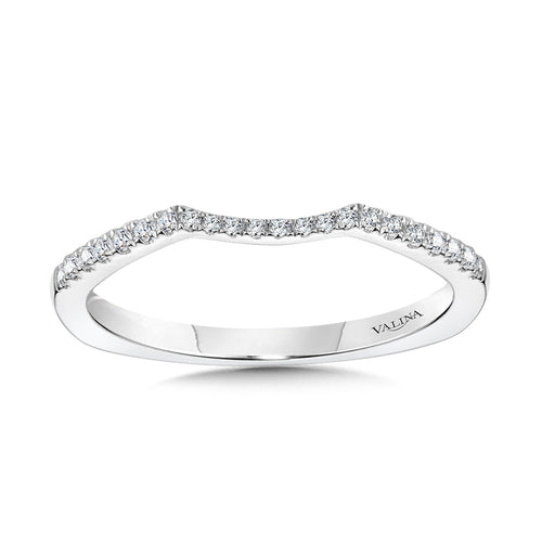 Curved Diamond Wedding Band — R1103BW