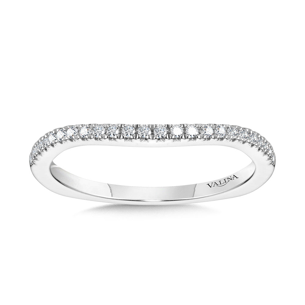 Curved Diamond Wedding Band — R1104BW