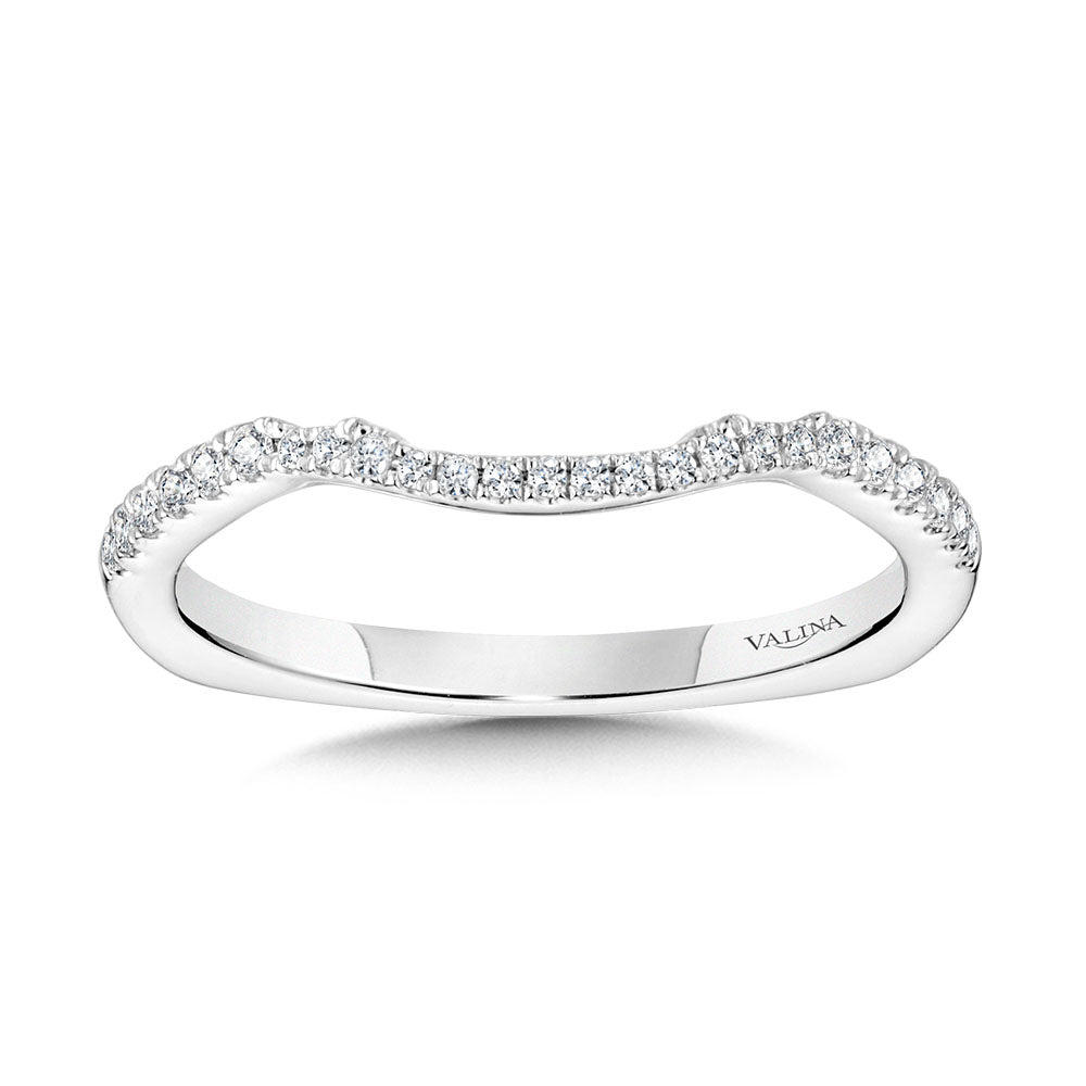 Curved Diamond Wedding Band — R1106BW