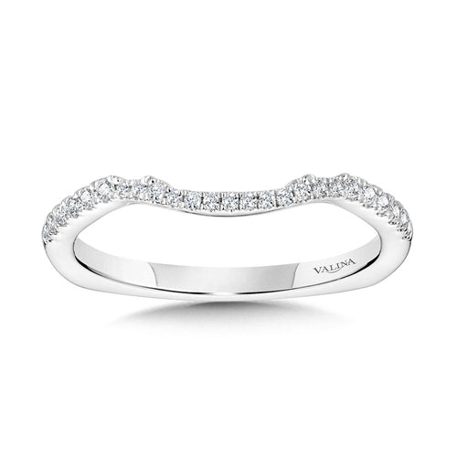 Curved Diamond Wedding Band — R1106BW
