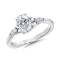 Tapered Diamond Engagement Ring — R1106W