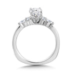 Tapered Diamond Engagement Ring — R1106W