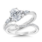 Tapered Diamond Engagement Ring — R1106W
