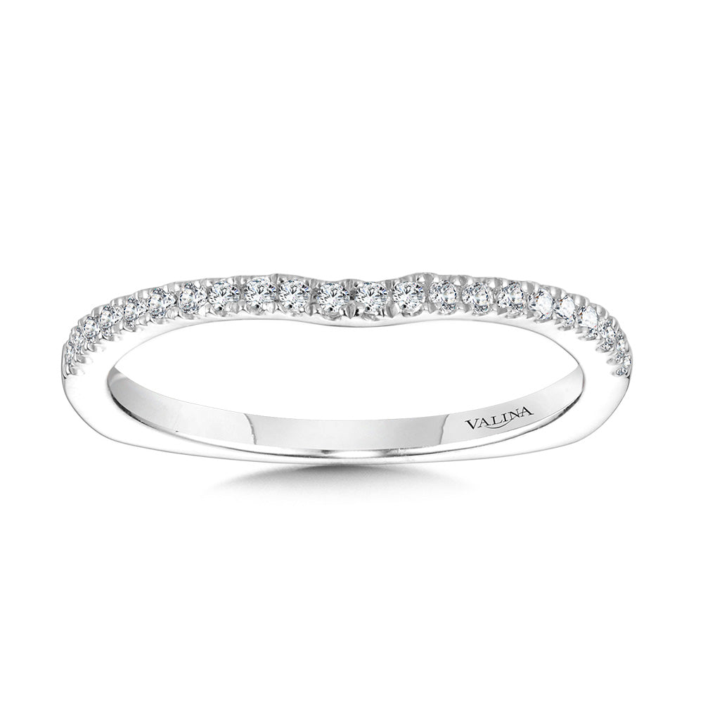 Curved Diamond Wedding Band — R1107BW