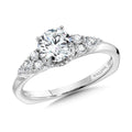 Tapered Diamond Engagement Ring — R1108W