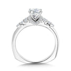 Tapered Diamond Engagement Ring — R1108W
