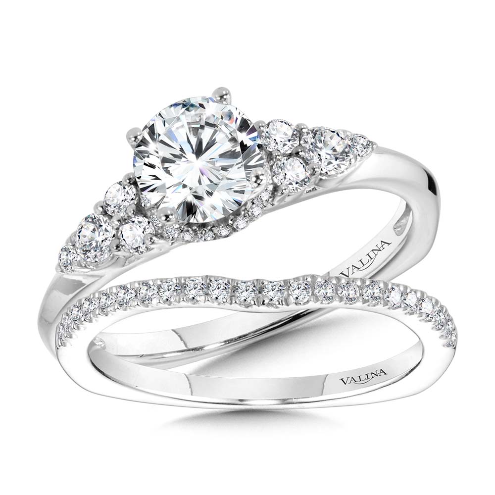 Tapered Diamond Engagement Ring — R1108W