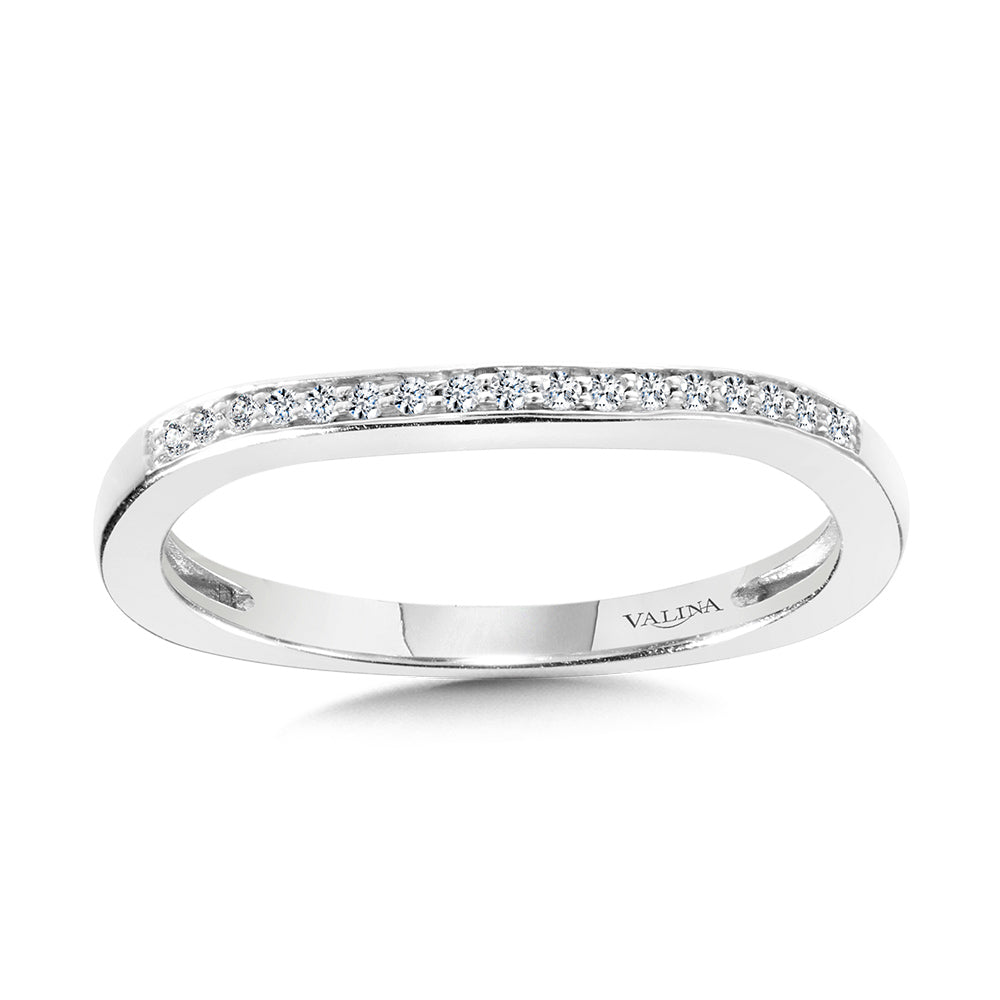 Channel & Prong Set Diamond Wedding Band — R1110BW