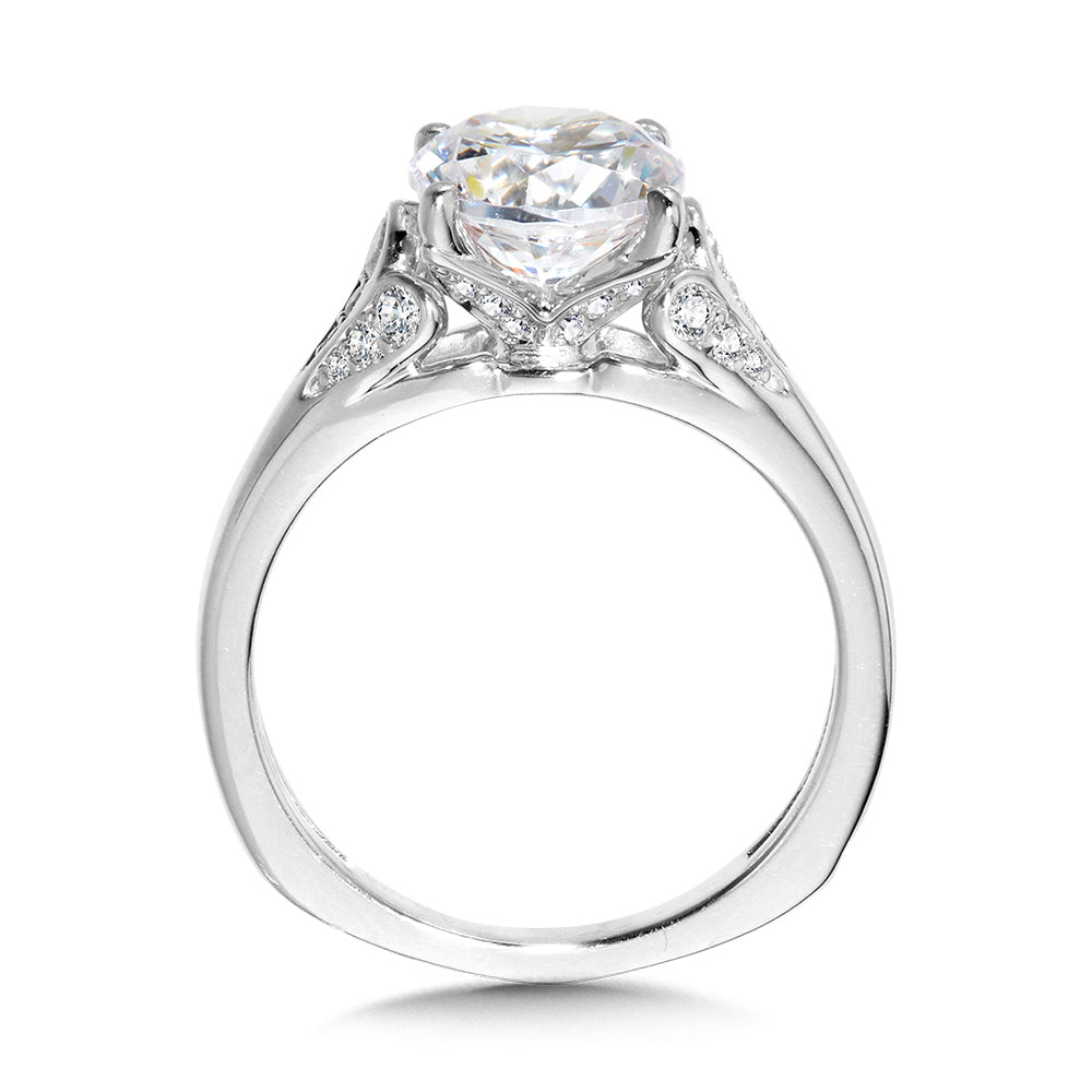 Tapered Diamond Engagement Ring — R1110W