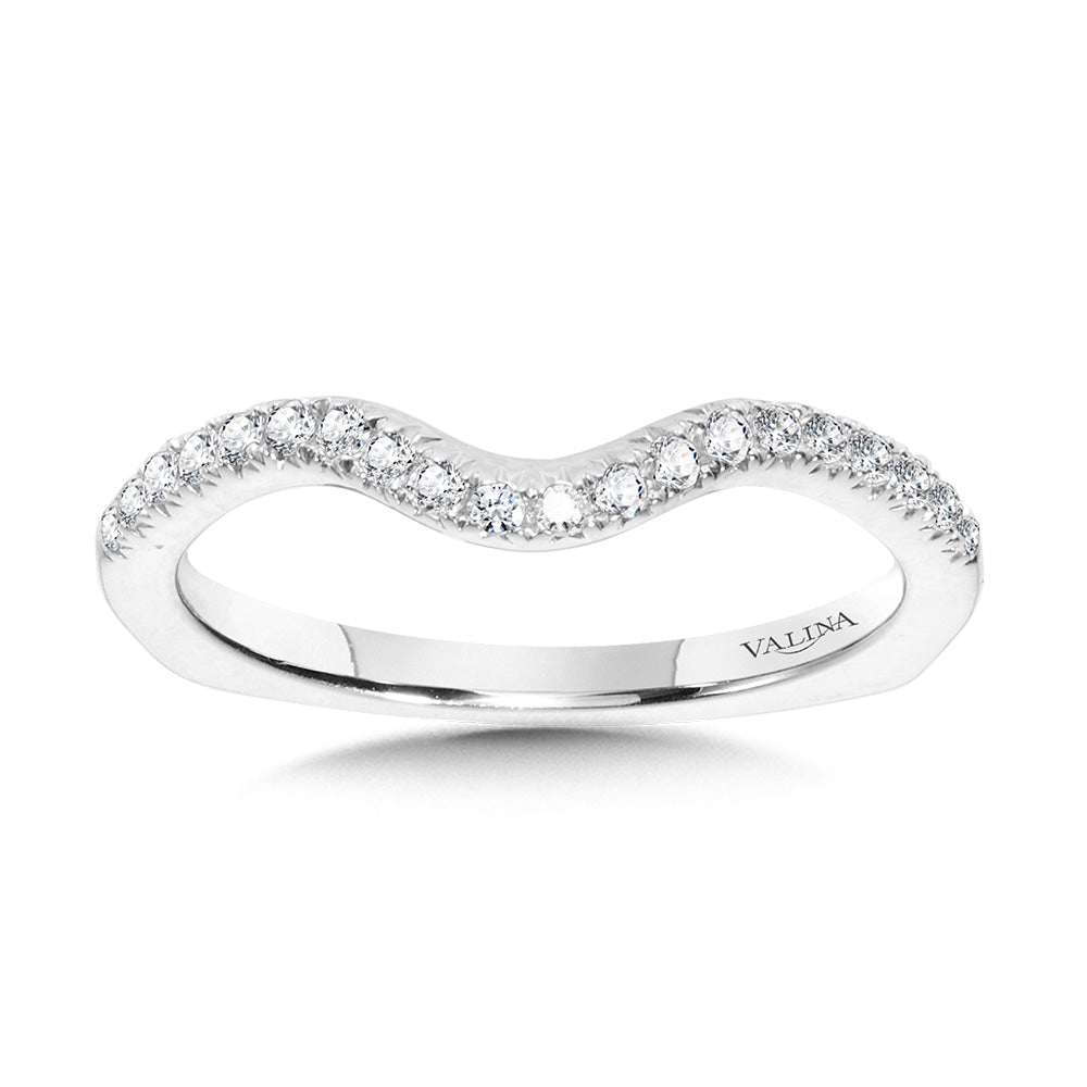 Curved Diamond Wedding Band — R1114BW