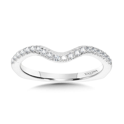 Curved Diamond Wedding Band — R1114BW