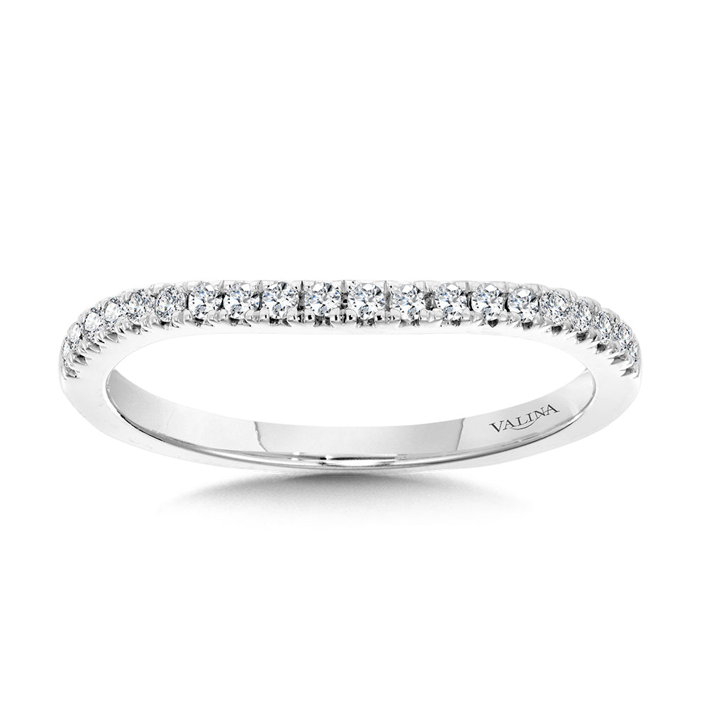 Curved Diamond Wedding Band — R1117BW-SR
