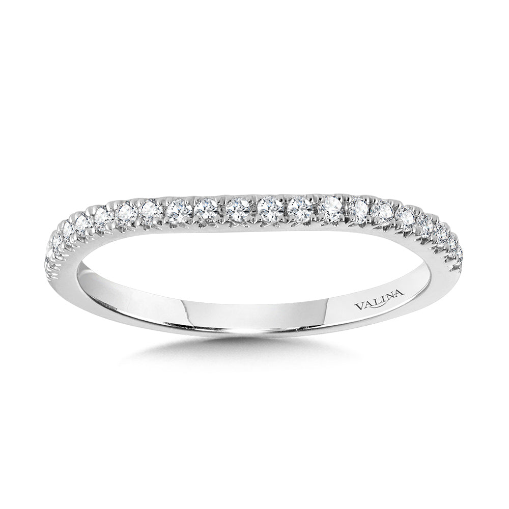 Curved Diamond Wedding Band — R1118BW-SR