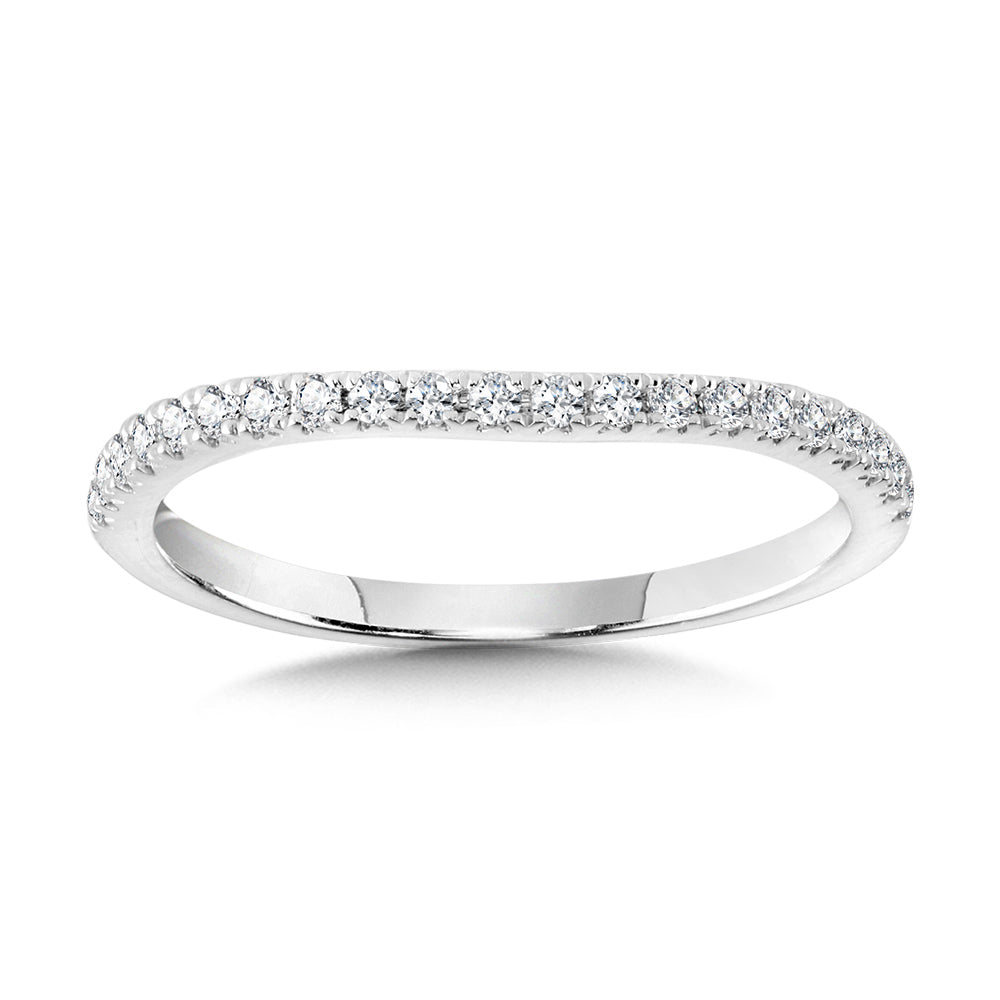 Curved Diamond Wedding Band — R1122BW-SR