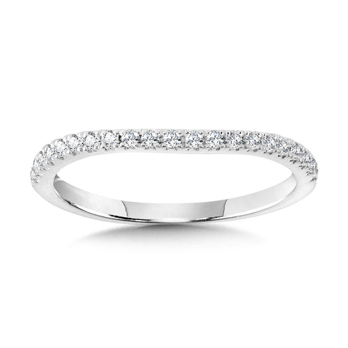Curved Diamond Wedding Band — R1122BW-SR