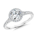 Round Split Shank Halo Engagement Ring — R1122W-SR