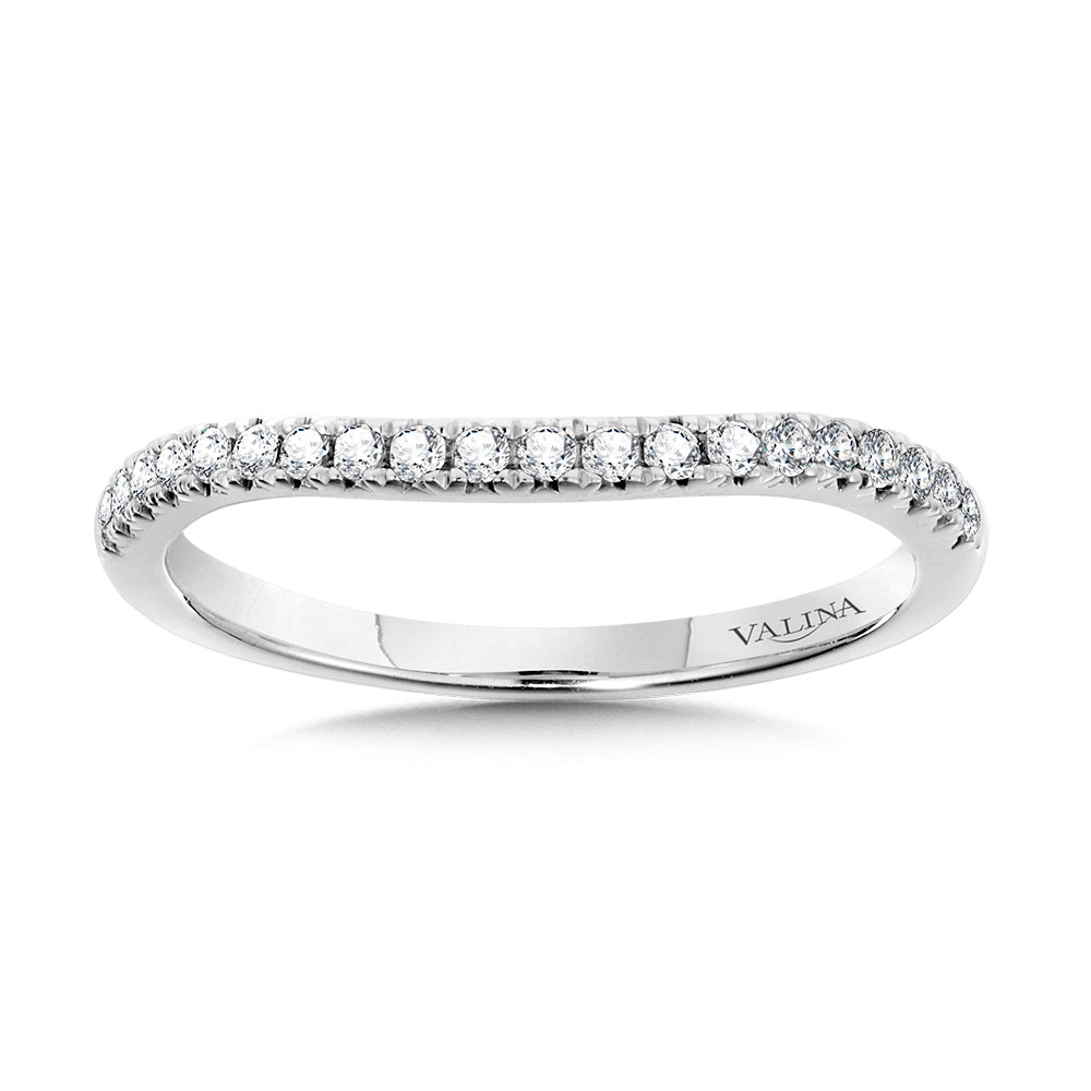 Curved Diamond Wedding Band — R1123BW-SR
