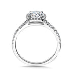 Cushion-Shaped Split Shank Halo Engagement Ring — R1123W-SR