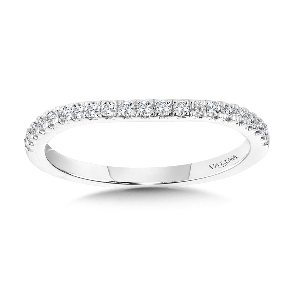 Curved Diamond Wedding Band — R1124BW-SR