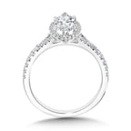 Marquise-Shaped Split Shank Halo Engagement Ring — R1124W-SR