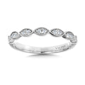 Scalloped Milgrain Diamond Wedding Band — R1126BW-SR